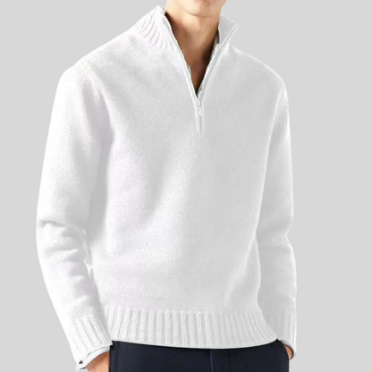 Anton | Luxuriöser Pullover mit Halbreißverschluss