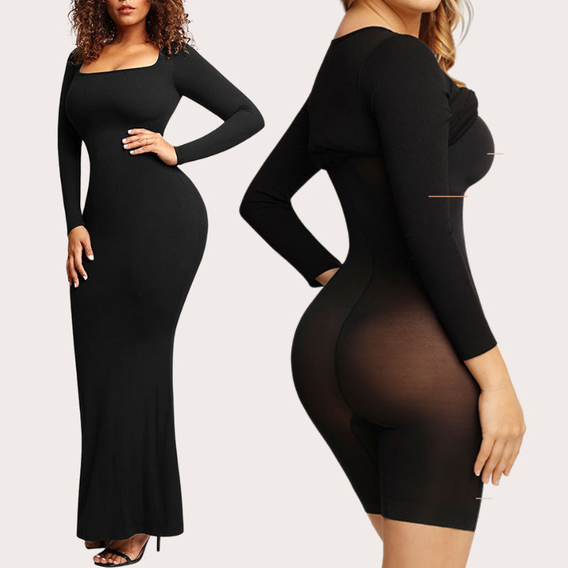 MOLIVIO | Ingebouwde Shapewear Kerst Jurk | 1+1 Gratis